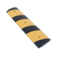 4ft Black Heavy Duty Rubber Speed Bump w/Yellow Reflective Stripes