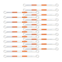Retractable Cone Bar Orange & White - Pack of 20 