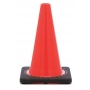 12" Orange Traffic Cone, 1.5 lb Black Base