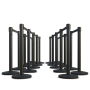 Lite Series Black Retractable Belt Stanchion - 20 Pack