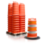 Traffic Barrel Drum Channelizer 32 Pack Pallet Bundle