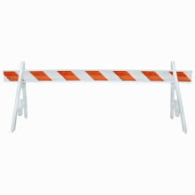 A-Frame Barricade w/Two Legs, One I-Beam - Length and Reflective Options 