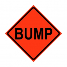Bump Roll-Up Traffic Sign