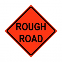 Rough Road Roll-Up Traffic Sign