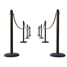 Plastic Heavy Duty Post and Chain Kit includes 10 Posts & 100' Chain