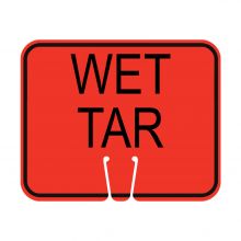 Traffic Cone Sign - WET TAR