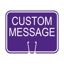Purple Traffic Cone Sign - CUSTOM MESSAGE