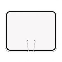 Traffic Cone Sign - White - Blank w/Black Border