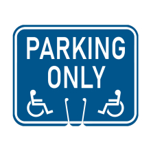 Traffic Cone Sign - HANDICAP PARKING ONLY