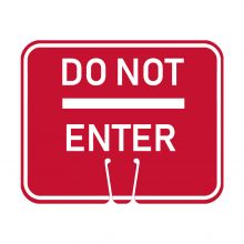 Traffic Cone Sign - DO NOT ENTER - 11" x 13"
