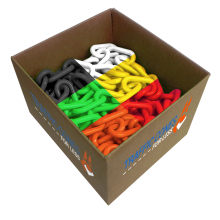Plastic Barrier Chain - 1.5 inch link, 50 feet