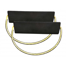 24" Aircraft Chocks w/Yellow Rope & Vinyl Tubing Handle 