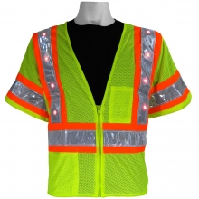 Hi Vis Mesh LED Safety Vest FrogWear Type R Class 3