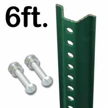 U-Channel Sign Post Kit - 6 foot tall, Standard