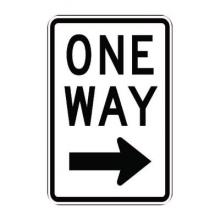 Official MUTCD One Way Traffic Sign - RIGHT ARROW