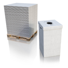 Qwik Set Disposable Event Waste Can w/Multi-use Lid - 125 pack