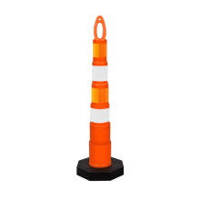 Mini Channelizer 42" Cone Drum w/Reflective Collars and Base