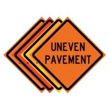 Uneven Pavement Roll-Up Traffic Sign