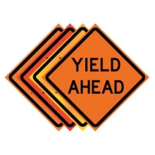 Yield Ahead Roll-Up Traffic Sign