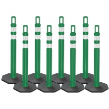 Arch-Looper Premium 42" Green Delineator Post w/Base - 400 Pack