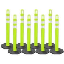 Arch-Looper Premium 42"  Lime Delineator Post w/Base - 400 Pack