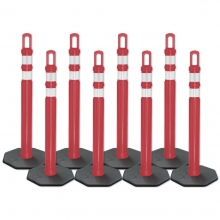 Arch-Looper Premium 42" Red Delineator Post w/Base - 400 Pack