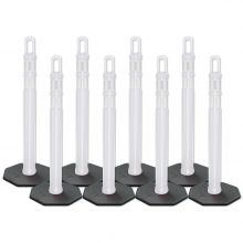 Arch-Looper Premium 42" White Delineator Post w/Base - 400 Pack