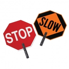 Stop/Slow Plastic Paddle w/9