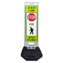 Step-N-Lock Vertical Panel - Stop For Pedestrians