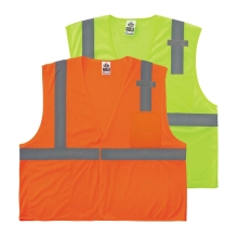 Economy GloWear Mesh Hi-Vis Safety Vest - Type R, Class 2 - Hook & Loop - Single Size