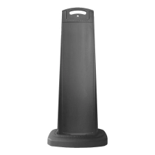 Black Vertical Sign Panel w/Base Option - Blank