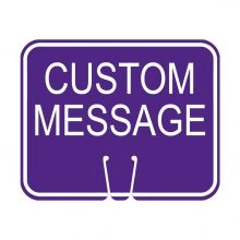 Purple Traffic Cone Sign - CUSTOM MESSAGE