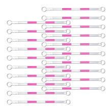 Retractable Cone Bar Pink & White - 20 Pack