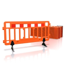 Crowd Control 6ft Barricade 20 Pack - Select Color