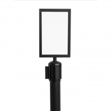 Post Top Sign Frame for Retractable Belt Stanchion - 8.5