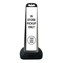 Black Vertical Panel w/Rubber Base - In Store Pickup Only
