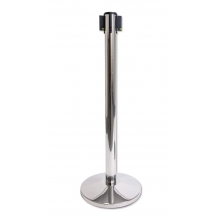 Lite Series Retractable Belt Stanchion - Polished Finish, 11ft Belt