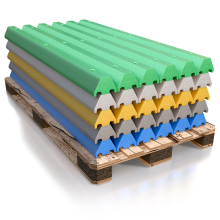 6' Dura Stop Lightweight Plastic Parking Block 4"H - Mix & Match 30 Pack