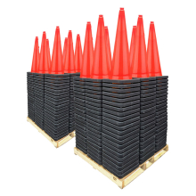 36" Orange Traffic Cones, 12 lb Black Base Two Pallets