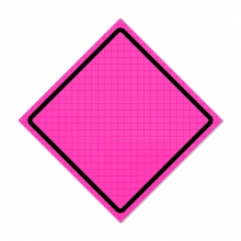 Custom Pink Roll-Up Traffic Sign