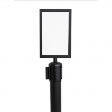 Post Top Sign Frame for Retractable Belt Stanchion - 8.5"x11"