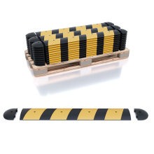 6ft Black Heavy Duty Rubber Speed Bump Bundle - 1 Pallet