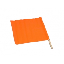 18" x 18" Orange Vinyl Warning Flag w/24" Dowel 