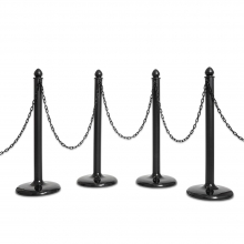 Plastic Post and Chain Kit - 4 Posts - 32' Plastic Chain