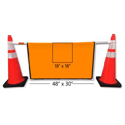 Custom Cone Bar Roll Up Sign