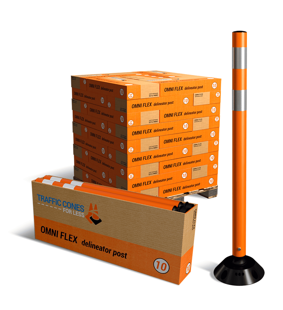 Omniflex 36 Inch Tubular Traffic Delineators - 370 Pack