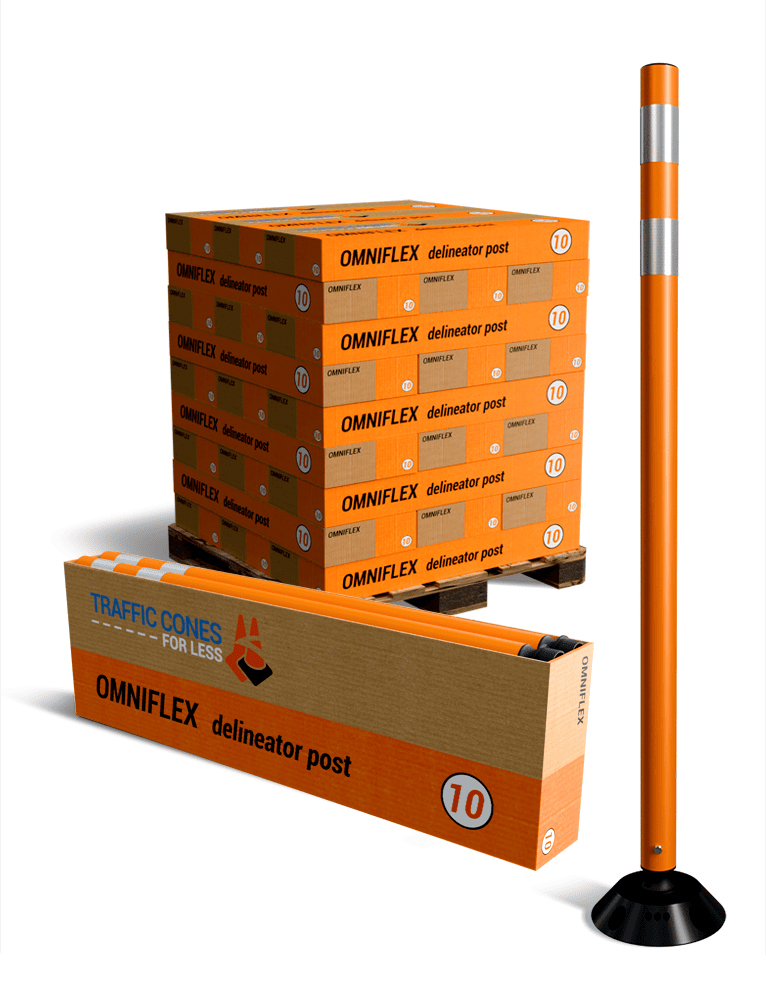 Omniflex 48 Inch Tubular Traffic Delineators - 320 Pack