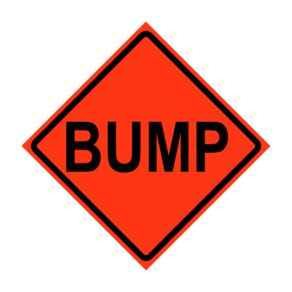 Bump Roll-Up Traffic Sign