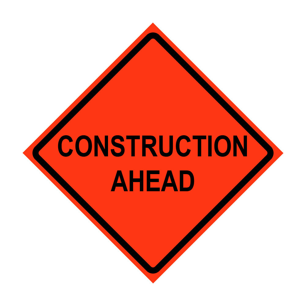 Construction Ahead Roll-Up Traffic Sign
