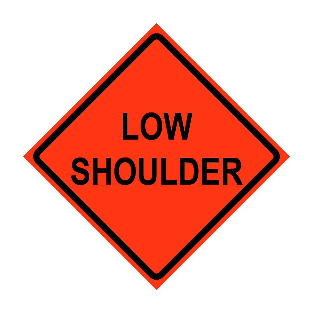 Low Shoulder Roll-Up Traffic Sign